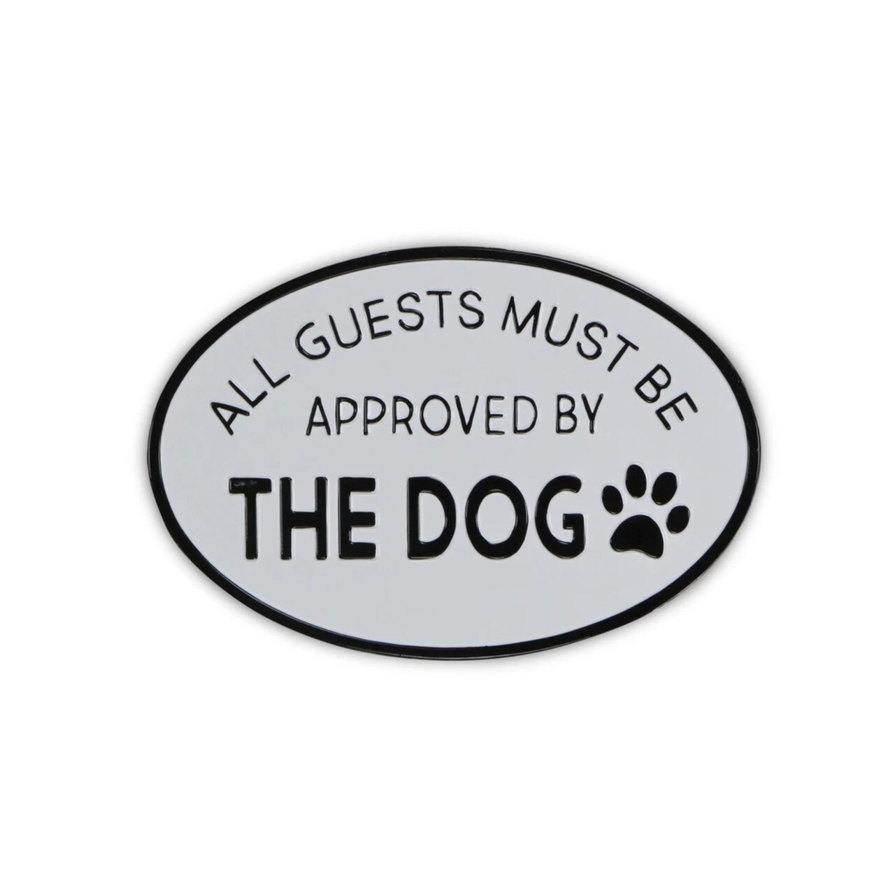 Contemporary Home Living 18.5" White and Black Handcrafted Oval Wall Sign